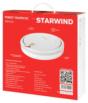 Пылесос-робот Starwind SRV3730 18Вт белый - купить недорого с доставкой в интернет-магазине