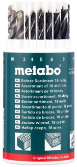 Набор сверл Metabo 627190000 по мет/камн/дер (18пред.) для шуруповертов/дрелей - купить недорого с доставкой в интернет-магазине