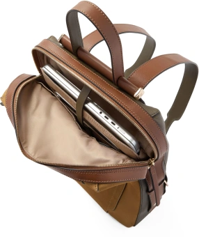 Рюкзак женский Piquadro Circle CA4576W92/SAVES песочный/зеленый замша/натур.кожа - купить недорого с доставкой в интернет-магазине