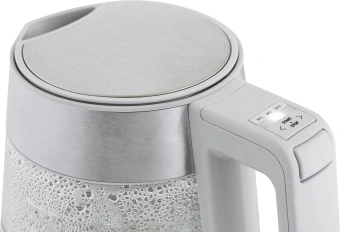 Чайник электрический Haier HK-501 1.7л. 2400Вт серый корпус: стекло/пластик (TD0036930RU) - купить недорого с доставкой в интернет-магазине