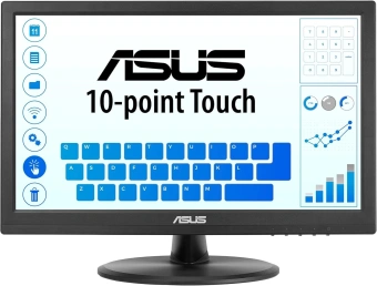 Монитор Asus 15.6" VT169HE черный IPS LED 16:9 HDMI матовая 1000:1 220cd 170гр/170гр 1920x1080 60Hz VGA FHD Touch 1.46кг - купить недорого с доставкой в интернет-магазине