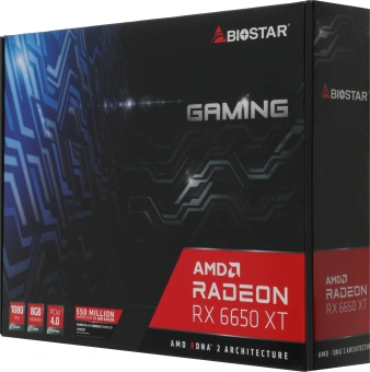 Видеокарта Biostar PCI-E 4.0 VA6656TM81 AMD Radeon RX 6650XT 8Gb 128bit GDDR6 2410/17500 HDMIx1 DPx3 HDCP Ret - купить недорого с доставкой в интернет-магазине