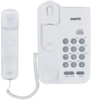Телефон проводной Sanyo RA-S108W белый - купить недорого с доставкой в интернет-магазине