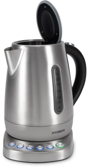 Чайник электрический Hyundai HYK-S7770 1.7л. 2200Вт серебристый/черный корпус: металл - купить недорого с доставкой в интернет-магазине