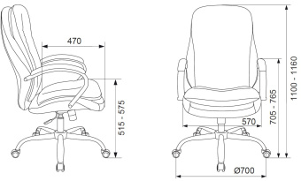 Кресло руководителя Бюрократ T-9950SL Fabric серый Alfa 44 крестов. металл хром - купить недорого с доставкой в интернет-магазине
