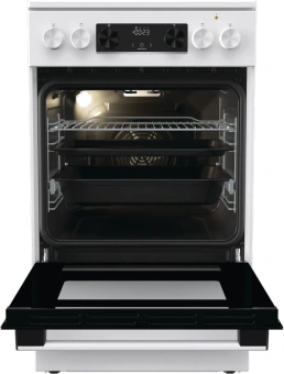 Плита Электрическая Gorenje GEC5C42WG белый стеклокерамика (без крышки) - купить недорого с доставкой в интернет-магазине