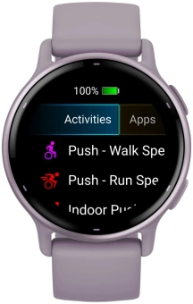 Смарт-часы Garmin Vivoactive 5 30.4мм 1.2" AMOLED корп.сиреневый рем.сиреневый разм.брасл.:125-190мм (010-02862-13) - купить недорого с доставкой в интернет-магазине