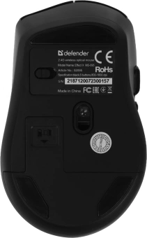 Мышь Defender Effect X MS-095 черный оптическая 1600dpi беспров. USB 5but (52095) - купить недорого с доставкой в интернет-магазине