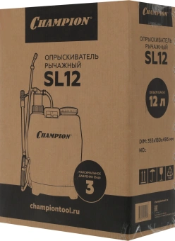 Опрыскиватель Champion SL12 ранц. 12л желтый/черный - купить недорого с доставкой в интернет-магазине