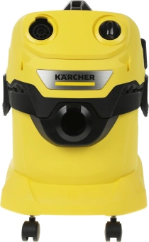 Строительный пылесос Karcher WD 4 V-20/5/22 1000Вт (уборка: сухая/сбор воды) желтый - купить недорого с доставкой в интернет-магазине