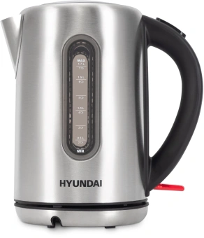 Чайник электрический Hyundai HYK-S9909 1.7л. 2200Вт серебристый матовый/черный корпус: металл - купить недорого с доставкой в интернет-магазине
