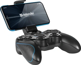 Геймпад Defender Blaster черный Bluetooth Беспроводной виброотдача (в компл.:держатель для смартфона/кабель USB) (64283) - купить недорого с доставкой в интернет-магазине