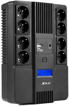 Источник бесперебойного питания Бастион SKAT-UPS 800-AID-IN-1x9-8 480Вт 800ВА черный - купить недорого с доставкой в интернет-магазине