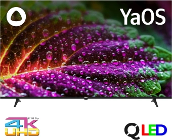 Телевизор QLED BBK 65" 65LED-9220/UTS2C (B) Яндекс.ТВ Frameless черный 4K Ultra HD 60Hz DVB-T2 DVB-C DVB-S2 USB WiFi Smart TV (RUS) - купить недорого с доставкой в интернет-магазине