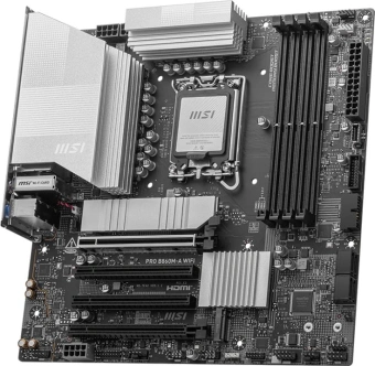 Материнская плата MSI PRO B860M-A WIFI Soc-1851 Intel B860 4xDDR5 mATX AC`97 8ch(7.1) 5Gigabit RAID+HDMI+DP - купить недорого с доставкой в интернет-магазине