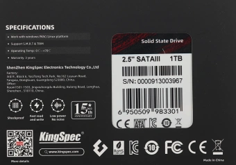 Накопитель SSD Kingspec SATA-III 1TB P3-1TB 2.5" - купить недорого с доставкой в интернет-магазине