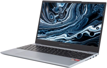Ноутбук Digma Pro Breve Ryzen 5 Pro 5675U 16Gb SSD512Gb AMD Radeon Graphics 15.6" IPS FHD (1920x1080) Windows 11 Pro silver WiFi BT Cam 4500mAh (DN15R5-ADXW08) - купить недорого с доставкой в интернет-магазине