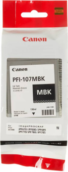 Картридж струйный Canon PFI-107MBK 6704B001 черный матовый для Canon iP F680/685/780/785 - купить недорого с доставкой в интернет-магазине