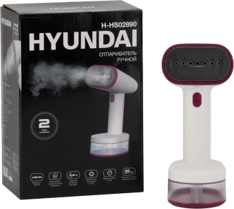 Отпариватель ручной Hyundai H-HS02890 1650Вт белый/вишневый - купить недорого с доставкой в интернет-магазине
