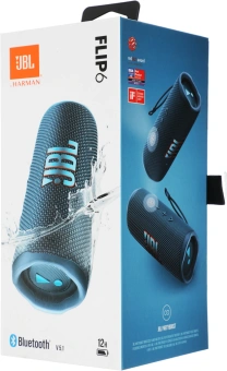 Колонка порт. JBL Flip 6 синий 30W 1.0 BT 10м 4800mAh (JBLFLIP6BLU) - купить недорого с доставкой в интернет-магазине