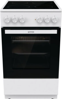 Плита Электрическая Gorenje GEC5A12WG-B белый стеклокерамика (без крышки) - купить недорого с доставкой в интернет-магазине