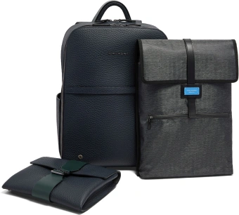 Рюкзак Piquadro Materia CA7263W151/BLUVE синий/зеленый натур.кожа - купить недорого с доставкой в интернет-магазине