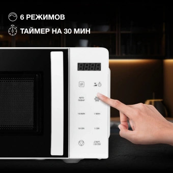 Микроволновая Печь Hyundai HYM-D3029 20л. 700Вт белый/черный - купить недорого с доставкой в интернет-магазине