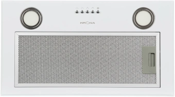 Вытяжка встраиваемая Krona Ameli 600 PB белый управление: кнопочное (1 мотор) - купить недорого с доставкой в интернет-магазине