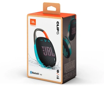 Колонка порт. JBL Clip 5 черный/оранжевый 7W Mono BT 10м 1400mAh - купить недорого с доставкой в интернет-магазине