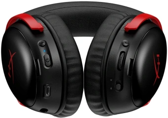 Наушники с микрофоном HyperX Cloud III S Wireless черный/красный 0.5м мониторные BT оголовье (A59Z0AA) - купить недорого с доставкой в интернет-магазине