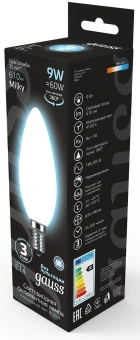 Лампа светодиодная Gauss Filament 103201209 9Вт цок.:E14 свеча 220B св.свеч.бел.нейт. (упак.:10шт) - купить недорого с доставкой в интернет-магазине