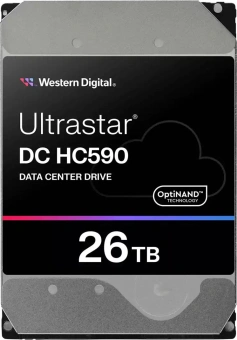 Жесткий диск WD SATA-III 26TB 0F65672 WUH722626ALE6L4 Server Ultrastar DC HC590 4KN (7200rpm) 512Mb 3.5" - купить недорого с доставкой в интернет-магазине