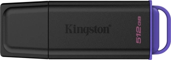 Флеш Диск Kingston 512GB DataTraveler Exodia DTXG2/512GB USB3.0 черный/фиолетовый - купить недорого с доставкой в интернет-магазине