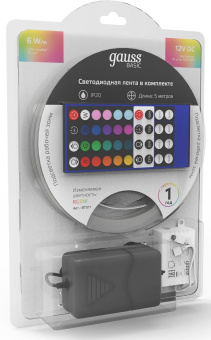 Лента светодиод. Gauss Basic 5м (BT011) - купить недорого с доставкой в интернет-магазине