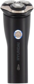 Бритва роторная Hyundai H-SH8090 реж.эл.:3 питан.:аккум. черный/золотистый - купить недорого с доставкой в интернет-магазине