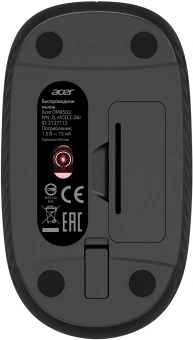 Мышь Acer OMR502 черный оптическая 1600dpi беспров. USB 4but (ZL.MCE11.01A) - купить недорого с доставкой в интернет-магазине