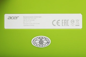 Клавиатура + мышь Acer OCC205 клав:зеленый/желтый мышь:зеленый/желтый USB беспроводная slim (ZL.ACCEE.00E) - купить недорого с доставкой в интернет-магазине