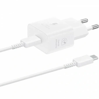 Сетевое зар./устр. Samsung EP-T2510 25W 3A (PD) USB Type-C белый (EP-T2510XWEGEU) - купить недорого с доставкой в интернет-магазине