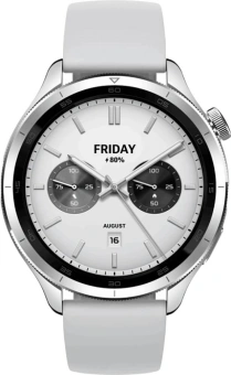 Смарт-часы Xiaomi Watch S4 47мм 1.43" AMOLED корп.серебристый рем.серый (BHR9197GL) - купить недорого с доставкой в интернет-магазине