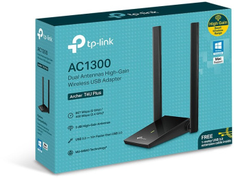 Сетевой адаптер Wi-Fi TP-Link Archer T4U Plus AC1300 USB 3.0 (ант.внеш.несъем.) 2ант. - купить недорого с доставкой в интернет-магазине