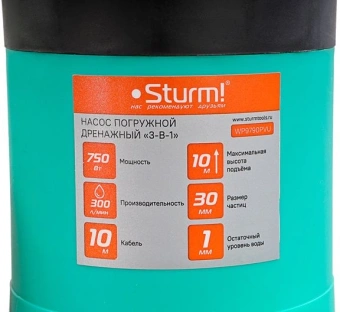 Насос дренажный Sturm! WP9790PVU 450Вт 12000л/час - купить недорого с доставкой в интернет-магазине