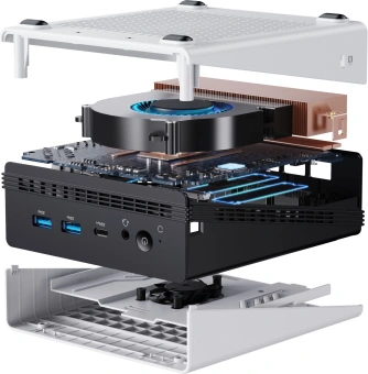 ПК Мини Chuwi UBox Ryzen 5 6600H (3.3) 16Gb SSD512Gb 660M Windows 11 Pro 2x2.5GbitEth WiFi BT 90W белый/черный - купить недорого с доставкой в интернет-магазине