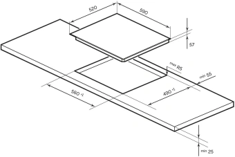 Индукционная варочная поверхность Lex EVI 641C BL черный - купить недорого с доставкой в интернет-магазине