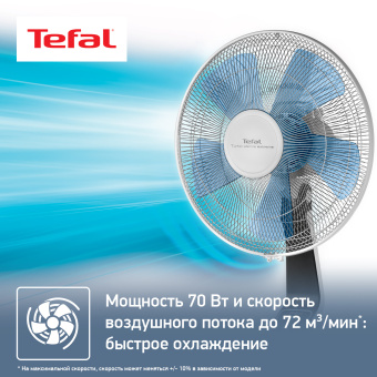 Вентилятор напольный Tefal Turbo Silence VF5640F2 70Вт скоростей:4 белый - купить недорого с доставкой в интернет-магазине
