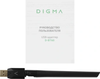 Адаптер USB Digma D-BT60 BT6.0+EDR+BLE class 1 200м черный - купить недорого с доставкой в интернет-магазине