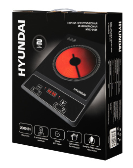 Плита Инфракрасная Hyundai HYC-0121 черный стеклокерамика (настольная) - купить недорого с доставкой в интернет-магазине