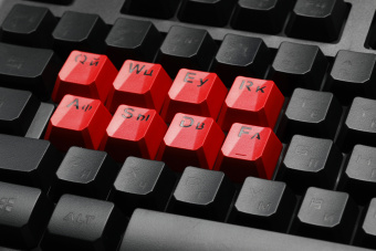 Клавиатура A4Tech B318 черный USB Multimedia for gamer LED (подставка для запястий) кабель 1.8м - купить недорого с доставкой в интернет-магазине