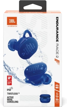 Гарнитура внутриканальные JBL Endurance Race 2 синий беспроводные bluetooth в ушной раковине (JBLENDURACE2BLU) - купить недорого с доставкой в интернет-магазине