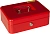 Ящик для денег Silwerhof 90x250x180 красный сталь 1.17кг