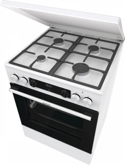 Плита Комбинированная Gorenje GKS6C71WF белый (металлическая крышка) реш.чугун - купить недорого с доставкой в интернет-магазине
